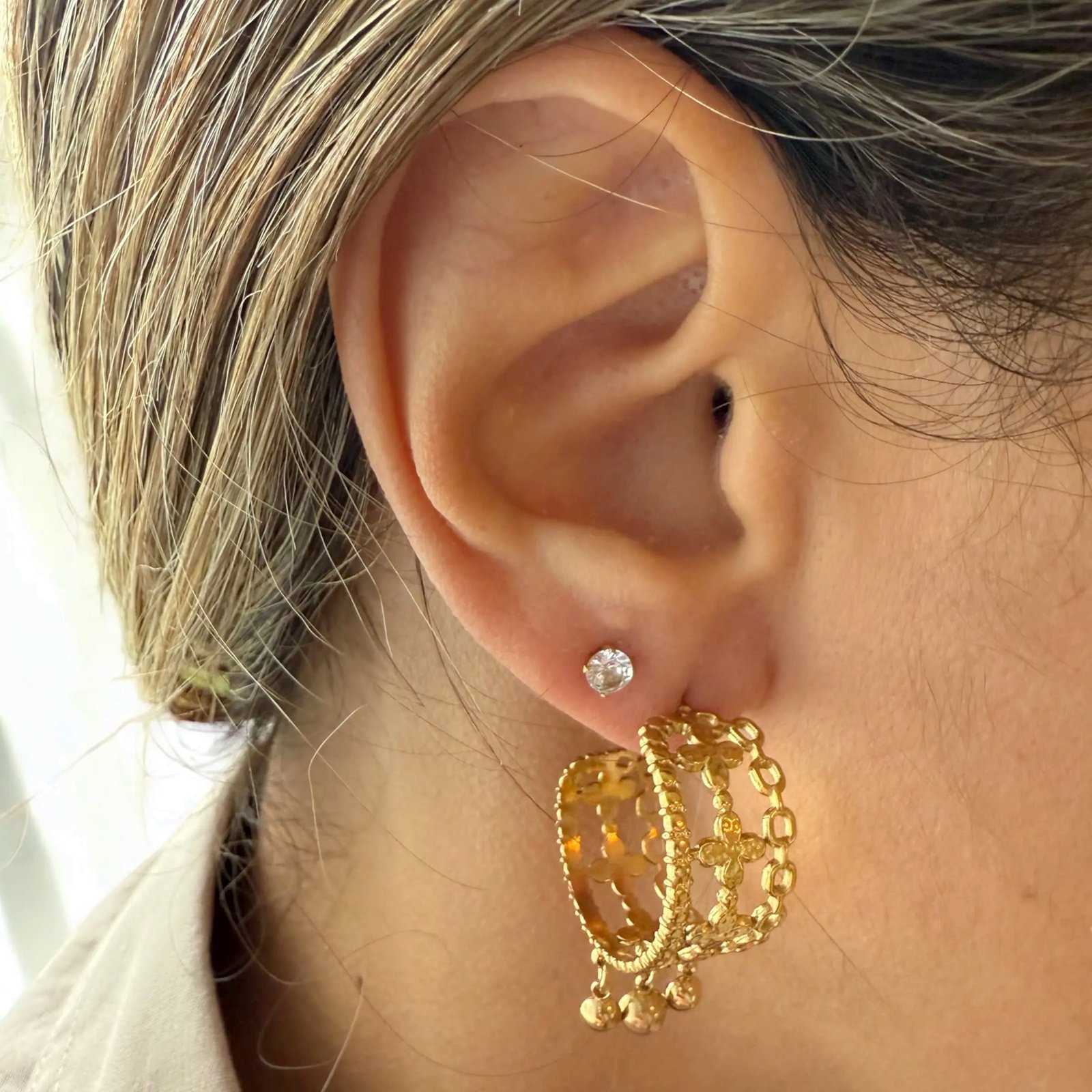 Boucles d'Oreilles Chaîne Breloques 1 Boucles d'Oreilles Chaîne Breloques