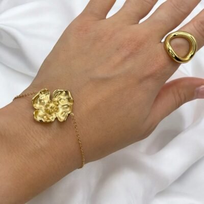 Bracelet Fleur Doré
