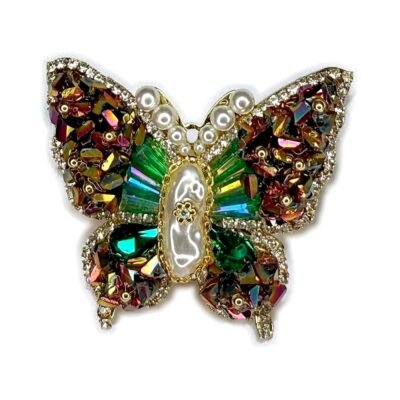 Broche Papillon Élégance Perlée