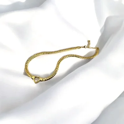 Collier Chaîne et Cœur