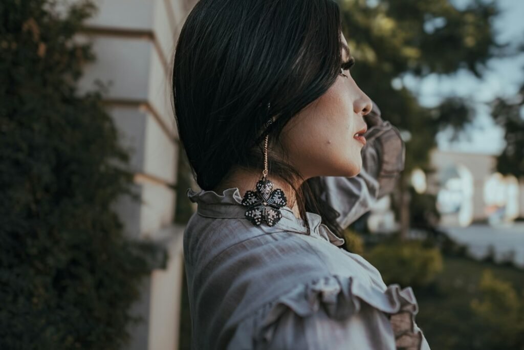 stainless steel hoop earrings outfit