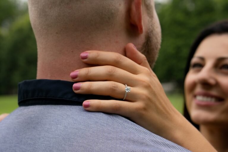engagement ring close up
