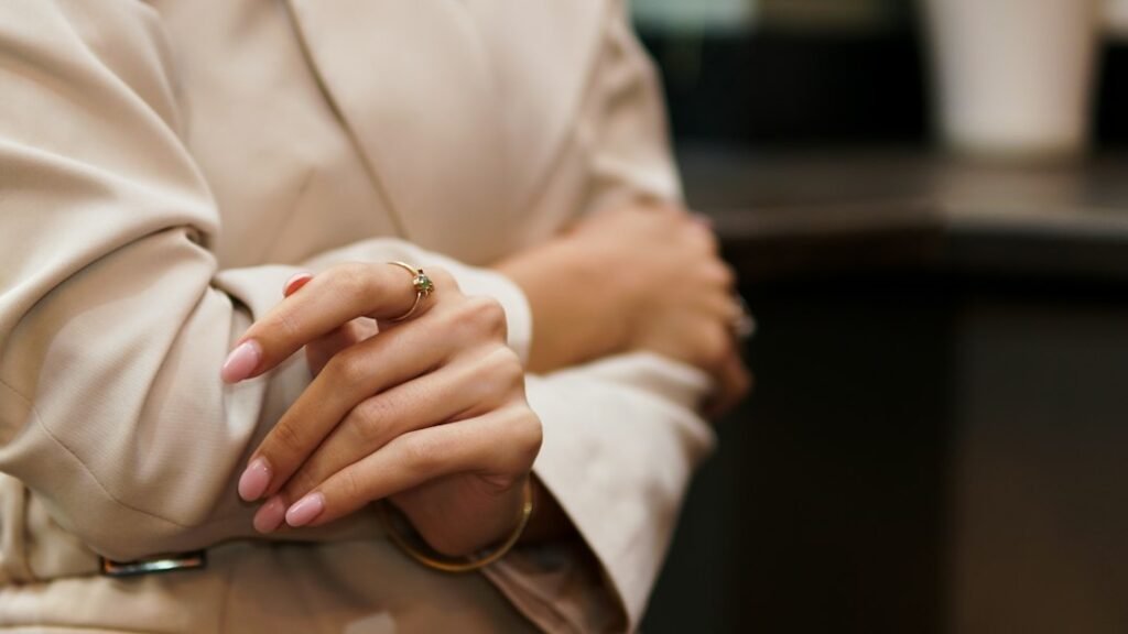 woman hand elegant ring