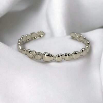 Bracelet Boule de Luxe Argenté – Éclat Argent en Acier Inoxydable porté